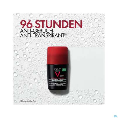 Sie sehen eine Packung Vichy Homme Deodorant/roll-on 96h Antitranspirant Clinic 50ml, Produktbild: 06 Vichy Homme Deodorant/roll-on 96h Antitranspirant Clinic 50ml, A-Nr.: 5571581 - 06