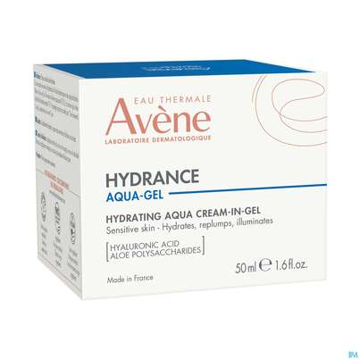 Sie sehen eine Packung Avene Hydrance Aqua Gel 50ml, Produktbild: 04 Avene Hydrance Aqua Gel 50ml, A-Nr.: 5179021 - 04