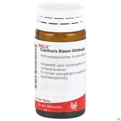 Sie sehen eine Packung Cantharis Blasen Wala Globuli Velati 20g, Produktbild: 06 Cantharis Blasen Wala Globuli Velati 20g, A-Nr.: 2053259 - 06