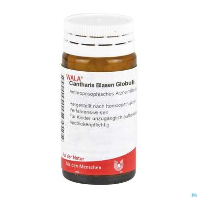 Sie sehen eine Packung Cantharis Blasen Wala Globuli Velati 20g, Produktbild: 07 Cantharis Blasen Wala Globuli Velati 20g, A-Nr.: 2053259 - 07