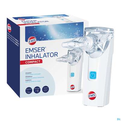 Sie sehen eine Packung Inhalatoren U.zubehoer Geraet Emser/inhalator/compact Tragbar 1st, Produktbild: 01 Inhalatoren U.zubehoer Geraet Emser/inhalator/compact Tragbar 1st, A-Nr.: 5157060 - 01