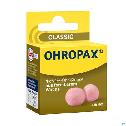 Ohrenschutz Ohropax Classic Ohrstoepsel Wachs 2 Faltschachtelngerx2 4st, A-Nr.: 3282683 - 02