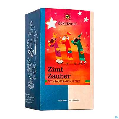 Sie sehen eine Packung Sonnentor Tee/bio Zimt Zauber Doppelkammerbtl 02597 18st, Produktbild: 05 Sonnentor Tee/bio Zimt Zauber Doppelkammerbtl 02597 18st, A-Nr.: 5056181 - 05