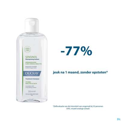 Sie sehen eine Packung Shampoon Ducray Sensinol Pflege Juckreiz Gereizter Kopfhaut 200ml, Produktbild: 15 Shampoon Ducray Sensinol Pflege Juckreiz Gereizter Kopfhaut 200ml, A-Nr.: 5901110 - 15
