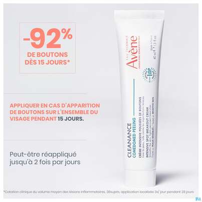 Sie sehen eine Packung Avene Cleanance Comedomed Intensiv Anti-pickel Akutpflege 40ml, Produktbild: 20 Avene Cleanance Comedomed Intensiv Anti-pickel Akutpflege 40ml, A-Nr.: 5899040 - 20