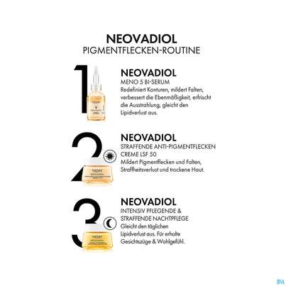 Sie sehen eine Packung Vichy Neovadiol Anti-pigmentflecken Creme Lsf50 50ml, Produktbild: 07 Vichy Neovadiol Anti-pigmentflecken Creme Lsf50 50ml, A-Nr.: 5747376 - 07