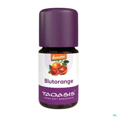 Sie sehen eine Packung Aetherische Oele Taoasis Bio/demeter Blutorange 5ml, Produktbild: 01 Aetherische Oele Taoasis Bio/demeter Blutorange 5ml, A-Nr.: 5384459 - 01