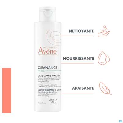 Sie sehen eine Packung Avene Cleanance Hydra/reinigungscreme Neu 200ml, Produktbild: 07 Avene Cleanance Hydra/reinigungscreme Neu 200ml, A-Nr.: 5862048 - 07