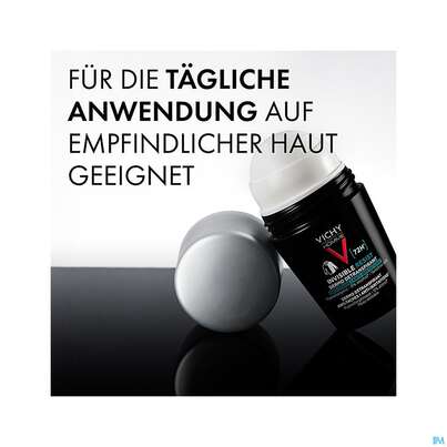 Sie sehen eine Packung Vichy Homme Deo/roll-on 72h Anti-flecken Invisible 50ml, Produktbild: 04 Vichy Homme Deo/roll-on 72h Anti-flecken Invisible 50ml, A-Nr.: 5818308 - 04