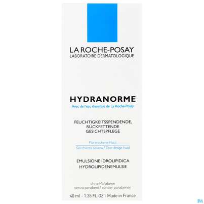 Sie sehen eine Packung La Roche Posay Gesichtspflege Hydranorme 40ml, Produktbild: 01 La Roche Posay Gesichtspflege Hydranorme 40ml, A-Nr.: 1609068 - 01
