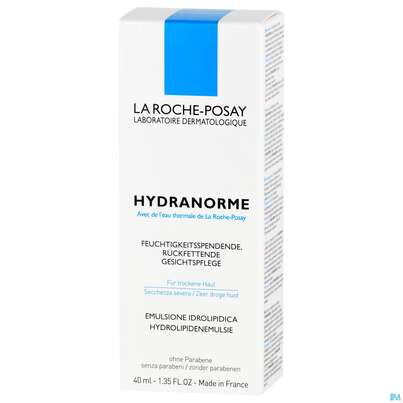 Sie sehen eine Packung La Roche Posay Gesichtspflege Hydranorme 40ml, Produktbild: 02 La Roche Posay Gesichtspflege Hydranorme 40ml, A-Nr.: 1609068 - 02