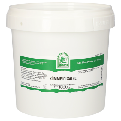 Sie sehen eine Packung KUEMMELOEL SALBE 1000 G, Produktbild: 01 KUEMMELOEL SALBE 1000 G, A-Nr.: 4946493 - 01
