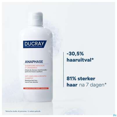 Sie sehen eine Packung Shampoon Ducray Anaphase Haarausfall Temporaer 200ml, Produktbild: 06 Shampoon Ducray Anaphase Haarausfall Temporaer 200ml, A-Nr.: 5961419 - 06