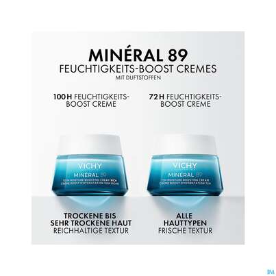 Sie sehen eine Packung Vichy Mineral 89 Creme Mit Duftstoffe Reichhaltig 50ml, Produktbild: 17 Vichy Mineral 89 Creme Mit Duftstoffe Reichhaltig 50ml, A-Nr.: 5670828 - 17