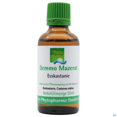 Sie sehen eine Packung Gemmo Mazerat Esskastanie Castanea Sativa Phytopharma 50ml, Produktbild: 01 Gemmo Mazerat Esskastanie Castanea Sativa Phytopharma 50ml, A-Nr.: 3107158 - 01