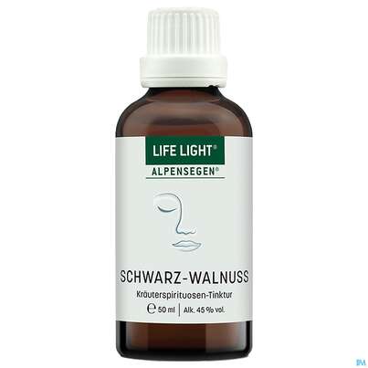 Sie sehen eine Packung Walnuss -schalen Tinktur 4-fach Konzentrat Life Light 50ml, Produktbild: 01 Walnuss -schalen Tinktur 4-fach Konzentrat Life Light 50ml, A-Nr.: 2312844 - 01
