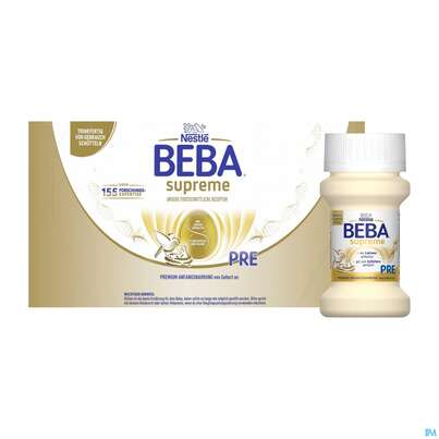 Sie sehen eine Packung Beba Supreme Pre Fluessig 70ml 12549 32st, Produktbild: 09 Beba Supreme Pre Fluessig 70ml 12549 32st, A-Nr.: 4891697 - 09