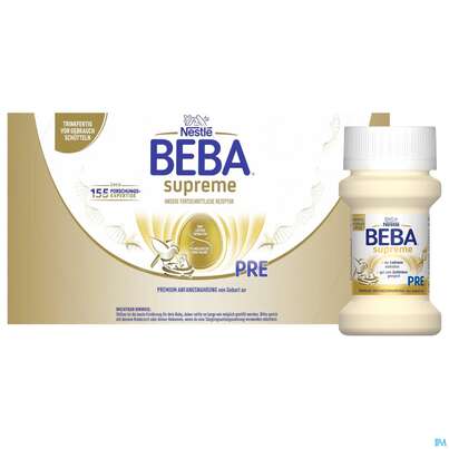 Sie sehen eine Packung Beba Supreme Pre Fluessig 70ml 12549 32st, Produktbild: 10 Beba Supreme Pre Fluessig 70ml 12549 32st, A-Nr.: 4891697 - 10
