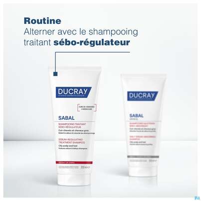 Sie sehen eine Packung Shampoon Ducray Sabal/argeal Talgabsorbierend 200ml, Produktbild: 08 Shampoon Ducray Sabal/argeal Talgabsorbierend 200ml, A-Nr.: 5964412 - 08