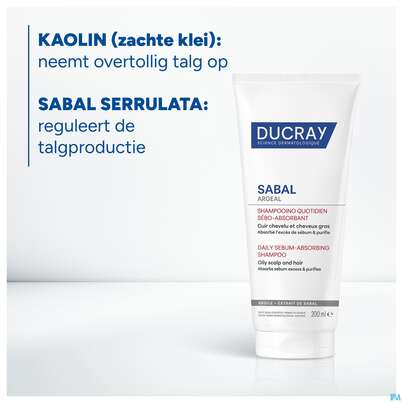Sie sehen eine Packung Shampoon Ducray Sabal/argeal Talgabsorbierend 200ml, Produktbild: 28 Shampoon Ducray Sabal/argeal Talgabsorbierend 200ml, A-Nr.: 5964412 - 28