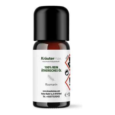 Sie sehen eine Packung Rosmarin Öl 10 ml, Produktbild: 01 Rosmarin Öl 10 ml, A-Nr.: 4732131 - 01
