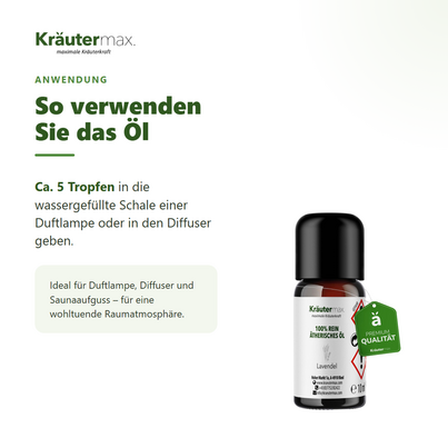 Sie sehen eine Packung Lavendel Öl 10 ml, Produktbild: 04 Lavendel Öl 10 ml, A-Nr.: 4347634 - 04