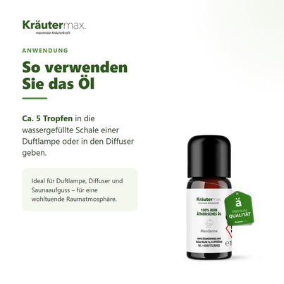 Sie sehen eine Packung Mandarinen Öl 10 ml, Produktbild: 04 Mandarinen Öl 10 ml, A-Nr.: 4318779 - 04