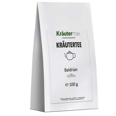Sie sehen eine Packung Baldrian Wurzel Tee 100 g, Produktbild: 01 Baldrian Wurzel Tee 100 g, A-Nr.: 6017154 - 01