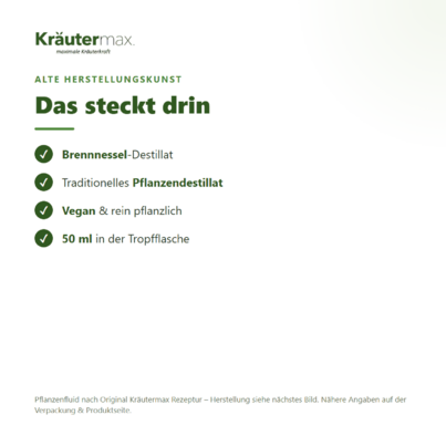 Sie sehen eine Packung Brennnessel Tropfen Fluid 50 ml, Produktbild: 04 Brennnessel Tropfen Fluid 50 ml, A-Nr.: 4317633 - 04