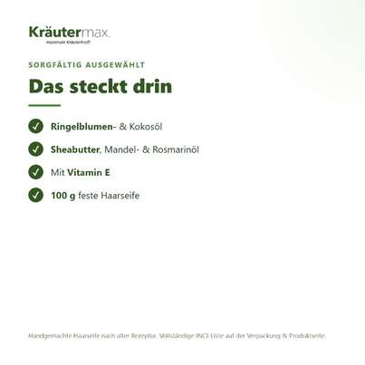 Sie sehen eine Packung Haar Seife Ringelblume 100 g, Produktbild: 03 Haar Seife Ringelblume 100 g, A-Nr.: 4938683 - 03