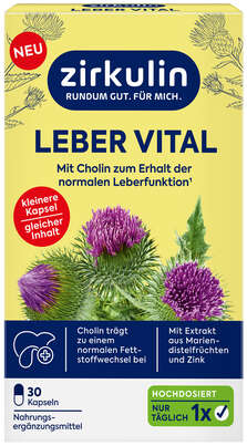 Zirkulin Leber Vital hochdosiert KAP 30ST, A-Nr.: 6142250 - 01