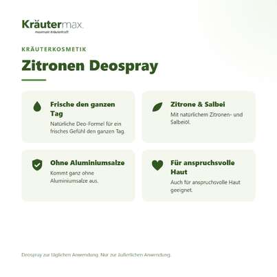 Sie sehen eine Packung Zitronen Deo 100 ml, Produktbild: 02 Zitronen Deo 100 ml, A-Nr.: 4938714 - 02