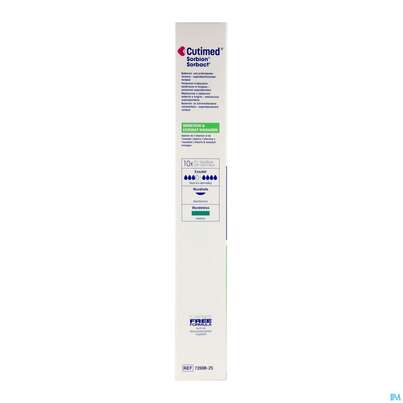 Sie sehen eine Packung Cutimed Sorbion Sorbact Steril Bakterienbind.+absorb. Wundauflage 10x20cm 72698 10st, Produktbild: 08 Cutimed Sorbion Sorbact Steril Bakterienbind.+absorb. Wundauflage 10x20cm 72698 10st, A-Nr.: 4750229 - 08
