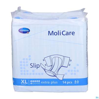 Sie sehen eine Packung Inkontinenz Molicare Slip Extra Plus Xl 14st, Produktbild: 02 Inkontinenz Molicare Slip Extra Plus Xl 14st, A-Nr.: 4518142 - 02