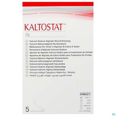 Kaltostat Tamponade 2g 16811 5st, A-Nr.: 1747451 - 01