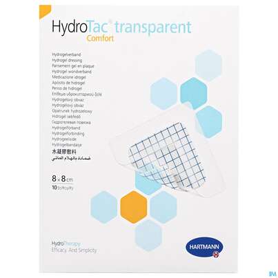 Sie sehen eine Packung Schaumverband Hydrotac Transparent/comfort 6,5x10cm 10st, Produktbild: 02 Schaumverband Hydrotac Transparent/comfort 6,5x10cm 10st, A-Nr.: 5310567 - 02