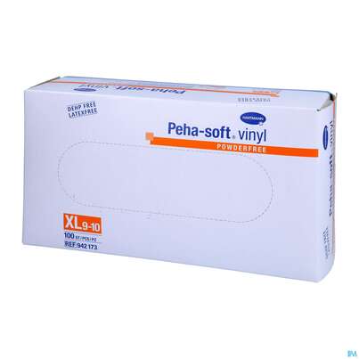 Sie sehen eine Packung Untersuchungshandschuhe Peha/soft/puderfrei Vinyl Unsteril Extragross Xl 94217 100st, Produktbild: 04 Untersuchungshandschuhe Peha/soft/puderfrei Vinyl Unsteril Extragross Xl 94217 100st, A-Nr.: 3462741 - 04