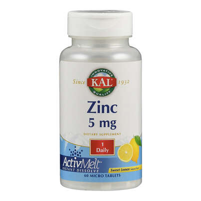 Sie sehen eine Packung Supplementa Zink 5 mg ActivMelt Tabletten, Produktbild: 01 Supplementa Zink 5 mg ActivMelt Tabletten, A-Nr.: 5597474 - 01