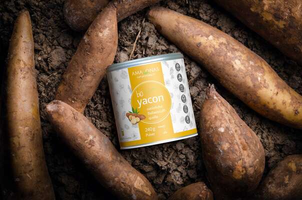 Bio Yacon Pulver, natürliches Präbiotika, Darmgesundheit, 100g, A-Nr.: 5229374 - 03