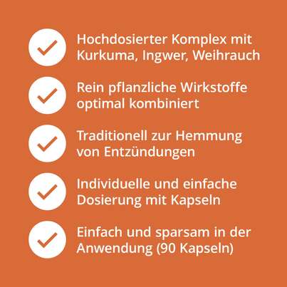 Sie sehen eine Packung Kurkuma – Ingwer – Weihrauch Kapseln, Produktbild: 02 Kurkuma – Ingwer – Weihrauch Kapseln, A-Nr.: 5629429 - 02