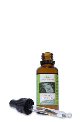 Sie sehen eine Packung Vitamin D3+K2 Tropfen, Produktbild: 03 Vitamin D3+K2 Tropfen, A-Nr.: 5758931 - 03