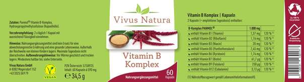 Sie sehen eine Packung Vitamin B-Komplex, Produktbild: 01 Vitamin B-Komplex, A-Nr.: 5758925 - 01