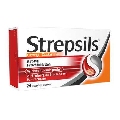 Strepsils Lutschtabletten Orange Zuckerfrei, A-Nr.: 4209174 - 01