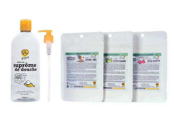 Sie sehen eine Packung Duschgel Pulver Shea Butter StepOne, Produktbild: 04 Duschgel Pulver Shea Butter StepOne, A-Nr.: 5447042 - 04