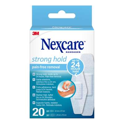 Nexcare™ Strong Hold Pain-free Removal Pflaster, assortiert, 20/Packung, A-Nr.: 5427134 - 01