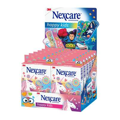 Sie sehen eine Packung Nexcare™ Happy Kids Plasters Magic Display, Produktbild: 01 Nexcare™ Happy Kids Plasters Magic Display, A-Nr.: 5458442 - 01
