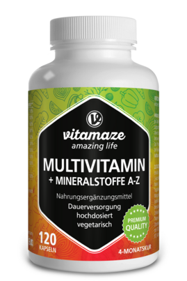 Sie sehen eine Packung Vitamaze Multivitamin, Produktbild: 01 Vitamaze Multivitamin, A-Nr.: 5179340 - 01