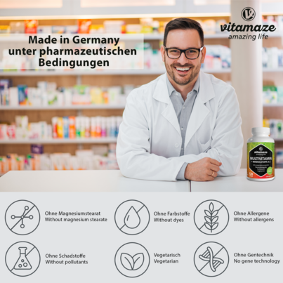 Sie sehen eine Packung Vitamaze Multivitamin, Produktbild: 03 Vitamaze Multivitamin, A-Nr.: 5179340 - 03