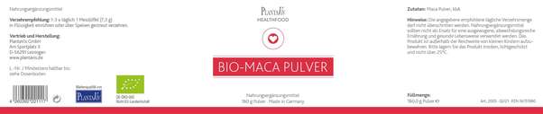 Sie sehen eine Packung Bio Maca Pulver, Produktbild: 03 Bio Maca Pulver, A-Nr.: 5606405 - 03