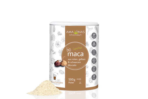 Bio Maca Pulver, 500g, pur ohne Zusätze, aus den Anden Perus, beruhigend und energiesteigend, A-Nr.: 5229256 - 01